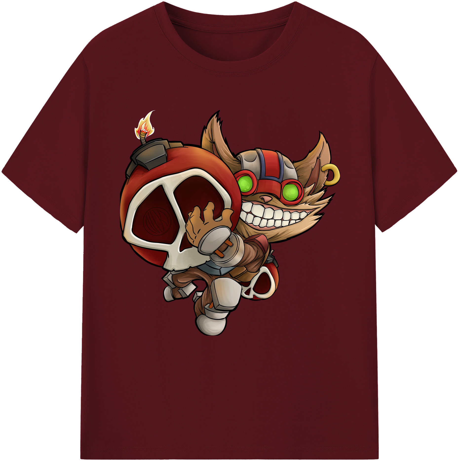 リーグ・オブ・レジェンド League of Legends LOL 綿100％半袖Tシャツ（フロントプリント）